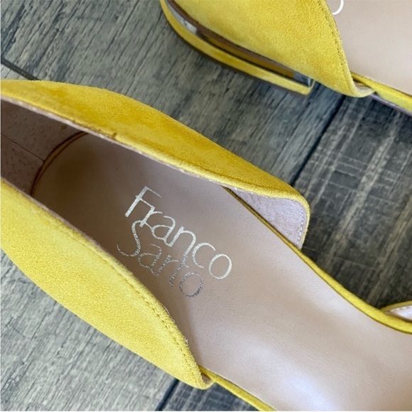 NWT Franco Sarto Sattara Yellow Suede Flats Spring Summer Office Size 11 - Picture 8 of 15